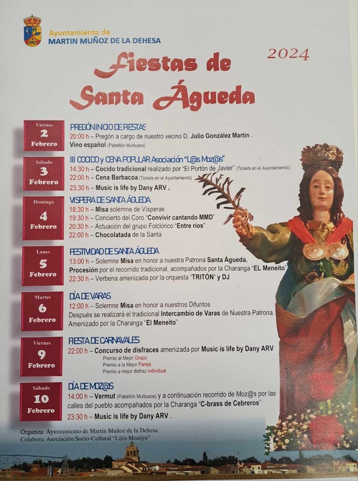 Fiestas patronales en honor a Santa Águeda 2024 Martín Muñoz de la Dehesa